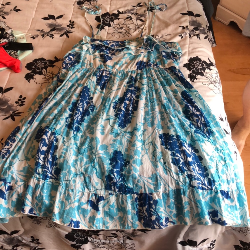 Blue floral sundress